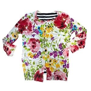 Charlotte Tarantola Floral Stripe Cardigan